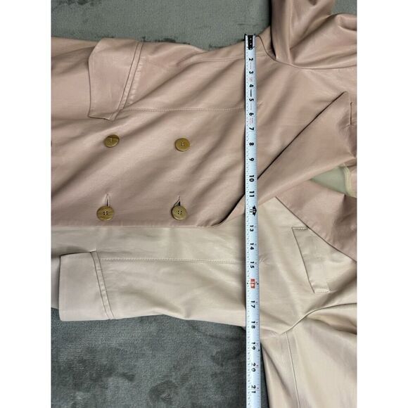 Nanushka Manila vegan leather trench coat Pink Small - Picture 12 of 16